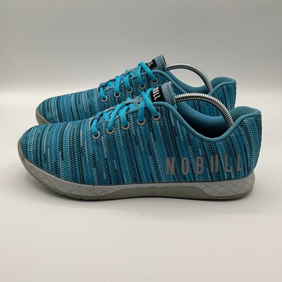 NoBull Blue Linear Trainer Shoes Sneakers Workout Mens Size‎ 10.5 Womens Size 12 - Picture 1 of 10